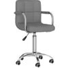 Image de vidaXL Chaise pivotante de salle à manger Gris clair Tissu