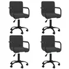 Image de vidaXL Chaises pivotantes à manger lot de 4 noir velours