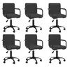 Image de vidaXL Chaises pivotantes à manger lot de 6 noir velours