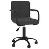 Image de vidaXL Chaise pivotante de salle à manger Noir Velours