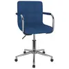 Image de vidaXL Chaise pivotante de salle à manger Bleu Tissu
