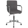 Image de vidaXL Chaise pivotante de salle à manger Taupe Tissu