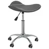Image de vidaXL Chaise pivotante de salle à manger Gris Similicuir
