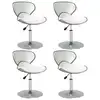 Image de vidaXL Chaises à manger lot de 4 blanc similicuir