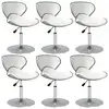Image de vidaXL Chaises à manger lot de 6 blanc similicuir