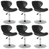 Image de vidaXL Chaises à manger lot de 6 noir similicuir