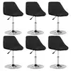 Image de vidaXL Chaises à manger lot de 6 noir similicuir