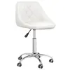 Image de vidaXL Chaise pivotante de salle à manger Blanc Similicuir