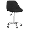Image de vidaXL Chaise pivotante de salle à manger Noir Similicuir
