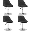 Image de vidaXL Chaises à manger pivotantes lot de 4 Noir Velours