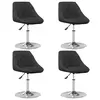 Image de vidaXL Chaises à manger pivotantes lot de 4 Noir Velours