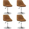 Image de vidaXL Chaises à manger pivotantes lot de 4 Marron Velours