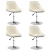 Image de vidaXL Chaises à manger pivotantes lot de 4 Crème Velours