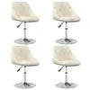 Image de vidaXL Chaises à manger pivotantes lot de 4 Crème Velours