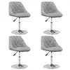 Image de vidaXL Chaises à manger pivotantes lot de 4 Gris clair Velours