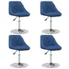 Image de vidaXL Chaises pivotantes à manger lot de 4 Bleu Velours