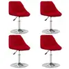 Image de vidaXL Chaises à manger pivotantes lot de 4 Rouge bordeaux Velours