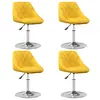 Image de vidaXL Chaises pivotantes à manger lot de 4 jaune moutarde velours