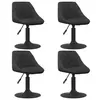 Image de vidaXL Chaises pivotantes à manger lot de 4 noir velours