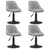 Image de vidaXL Chaises pivotantes à manger lot de 4 gris clair velours