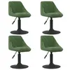 Image de vidaXL Chaises pivotantes à manger lot de 4 vert foncé velours