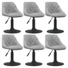 Image de vidaXL Chaises pivotantes à manger lot de 6 gris clair velours