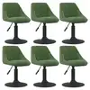 Image de vidaXL Chaises pivotantes à manger lot de 6 vert foncé velours