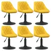 Image de vidaXL Chaises à manger pivotantes lot de 6 jaune moutarde velours
