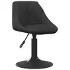 Image de vidaXL Chaise de salle à manger Noir Velours