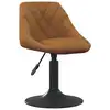 Image de vidaXL Chaise de salle à manger Marron Velours