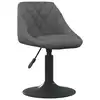 Image de vidaXL Chaise de salle à manger Gris foncé Velours