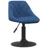 Image de vidaXL Chaise de salle à manger Bleu Velours