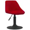 Image de vidaXL Chaise de salle à manger Rouge bordeaux Velours
