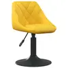 Image de vidaXL Chaise de salle à manger Jaune moutarde Velours
