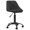 Image de vidaXL Chaise de bureau Noir Velours