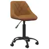 Image de vidaXL Chaise de bureau Marron Velours