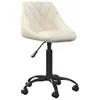 Image de vidaXL Chaise de bureau Crème Velours