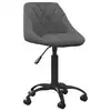 Image de vidaXL Chaise de bureau Gris foncé Velours