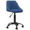 Image de vidaXL Chaise de bureau Bleu Velours