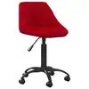 Image de vidaXL Chaise de bureau Rouge bordeaux Velours