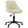 Image de vidaXL Chaise pivotante de salle à manger Crème Velours