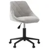 Image de vidaXL Chaise pivotante de salle à manger Gris clair Velours