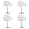 Image de vidaXL Chaises pivotantes à manger lot de 4 Blanc Similicuir