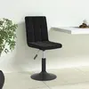 Image de vidaXL Chaises pivotantes à manger lot de 4 noir velours