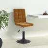 Image de vidaXL Chaises pivotantes à manger lot de 4 marron velours