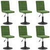 Image de vidaXL Chaises pivotantes à manger lot de 6 vert foncé velours