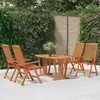 Image de vidaXL Chaises de jardin pliables lot de 4 Bois d'eucalyptus massif