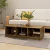 Image de vidaXL Table basse marron miel 110x50x34 cm bois de pin massif