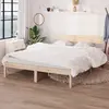Image de vidaXL Cadre de lit sans matelas bois massif 140x190 cm