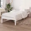 Image de vidaXL Cadre de lit sans matelas blanc bois massif 90x200 cm